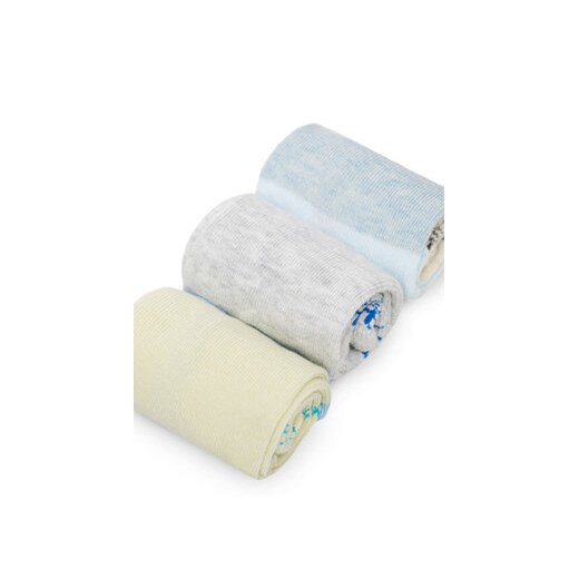 Zestaw 3 par wysokich skarpet dziecięcych Peppa Pig ACCS-SS24-234PP-A Niebieski Peppa Pig 27_30 eobuwie.pl