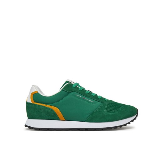 Sneakersy Tommy Hilfiger New Eva Runner Summer Nylon Pop FM0FM05427 Zielony ze sklepu eobuwie.pl w kategorii Buty sportowe męskie - zdjęcie 181806324