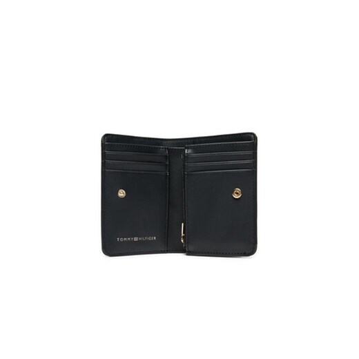 Duży Portfel Damski Tommy Hilfiger Th Heritage Slim Med Wallet AW0AW16916 Czarny Tommy Hilfiger 00 eobuwie.pl