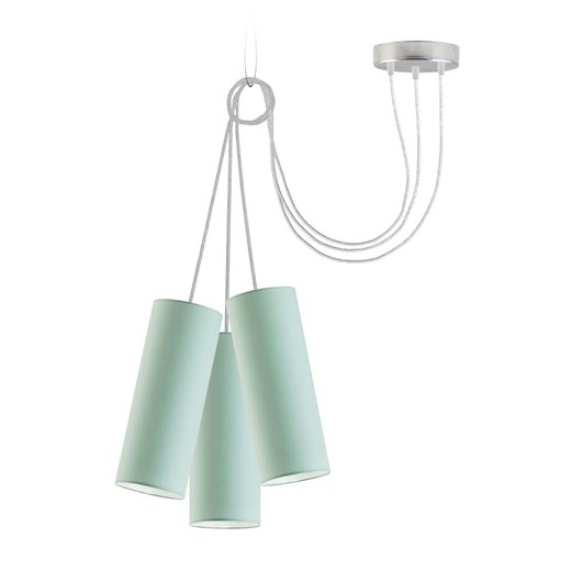 Potrójna lampa wisząca z miętowymi kloszami VIZELA T3 ze sklepu Lysne w kategorii Lampy wiszące - zdjęcie 181814094