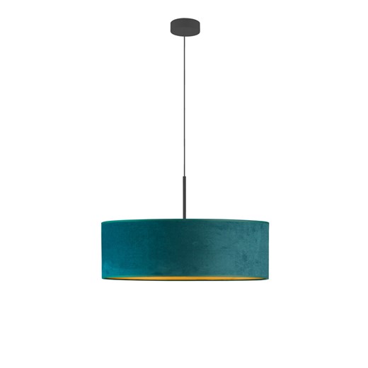 Lampa wisząca welurowa SINTRA VELUR fi - 60 cm kolor zieleń butelkowa ze złotym wnętrzem ze sklepu Lysne w kategorii Lampy wiszące - zdjęcie 181814230