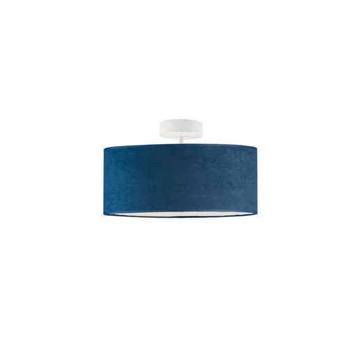 Granatowy plafon sufitowy z abażurem WENECJA VELUR fi - 30 cm kolor granatowy ze sklepu Lysne w kategorii Lampy sufitowe - zdjęcie 181814231