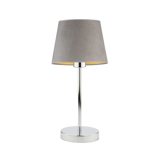 Szara lampka nocna w stylu skandynawskim SIENA VELUR ze sklepu Lysne w kategorii Lampy stołowe - zdjęcie 181814471