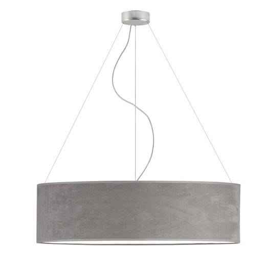 Designerski żyrandol do jadalni PORTO VELUR fi - 80 cm - kolor szary ze sklepu Lysne w kategorii Lampy wiszące - zdjęcie 181814574