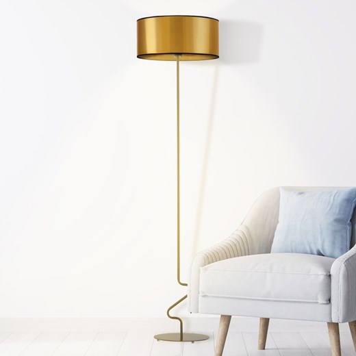 Czarno-złota lampa podłogowa glamour JERSEY MIRROR ze sklepu Lysne w kategorii Lampy podłogowe - zdjęcie 181814610