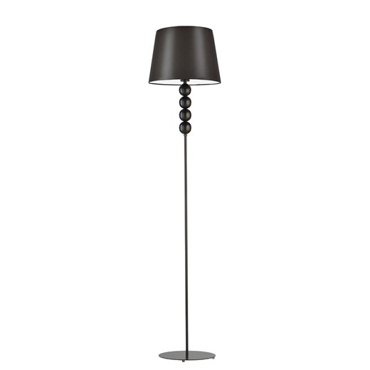 Czarna lampa podłogowa z tkaninowym abażurem SEUL ze sklepu Lysne w kategorii Lampy podłogowe - zdjęcie 181814922