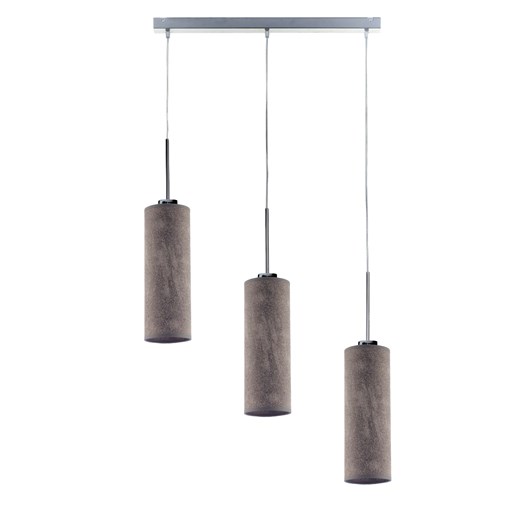 Potrójna lampa wisząca do kuchni BORNEO na srebrnym stelażu ze sklepu Lysne w kategorii Lampy wiszące - zdjęcie 181815051