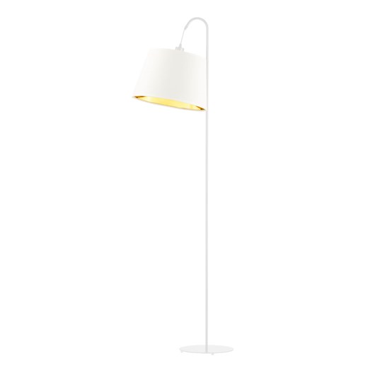 Biała lampa stojąca z abażurem ze złotym wnętrzem TALLIN GOLD ze sklepu Lysne w kategorii Lampy podłogowe - zdjęcie 181815480