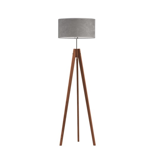 Mahoniowa lampa stojąca do salonu z drewna HAITI VELUR ze sklepu Lysne w kategorii Lampy podłogowe - zdjęcie 181816083