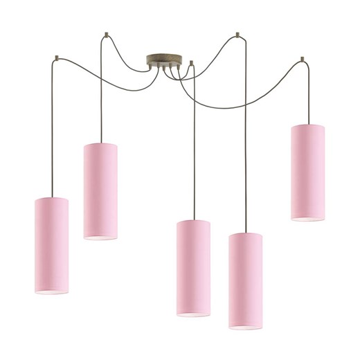 Lampa wisząca pająk z różowymi kloszami VIZELA T5 ze sklepu Lysne w kategorii Lampy wiszące - zdjęcie 181816760