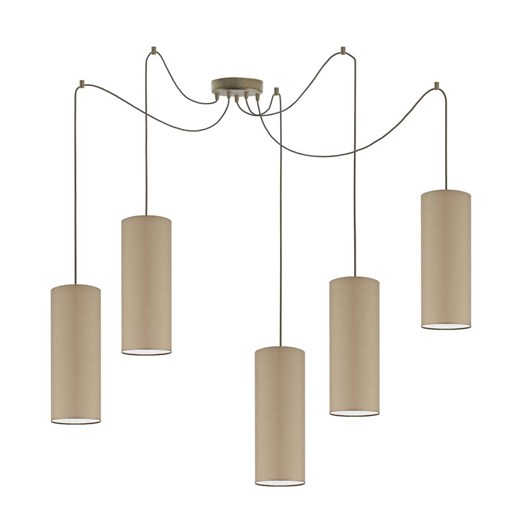 Wisząca lampa pająk z beżowymi kloszami VIZELA T5 ze sklepu Lysne w kategorii Lampy wiszące - zdjęcie 181816801