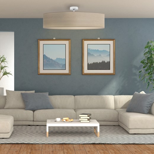 Żyrandol GRENADA ECO fi - 80 cm ECO - kolor dąb bielony ze sklepu Lysne w kategorii Lampy sufitowe - zdjęcie 181817111
