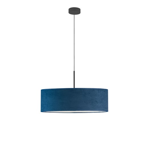 Lampa welurowa do sypialni SINTRA VELUR fi - 60 cm kolor granatowy ze sklepu Lysne w kategorii Lampy wiszące - zdjęcie 181817722