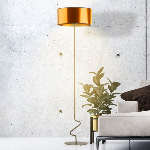 Industrialna lampa stojąca z miedzianymi elementami JERSEY MIRROR ze sklepu Lysne w kategorii Lampy podłogowe - zdjęcie 181817750