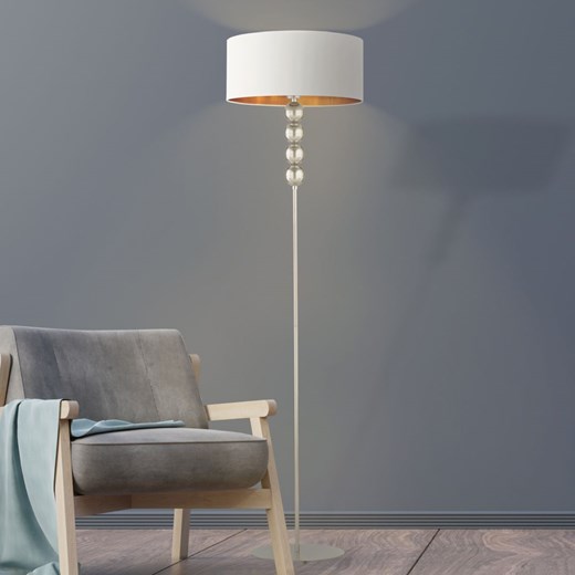 Srebrna lampa stojąca do salonu kule BERMUDY GOLD ze sklepu Lysne w kategorii Lampy podłogowe - zdjęcie 181817762