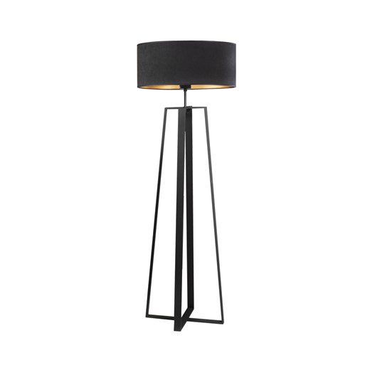 Czarna lampa stojąca z welurowym abażurem MOSS VELUR ze sklepu Lysne w kategorii Lampy podłogowe - zdjęcie 181817843