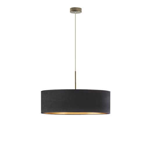 Stylowa lampa wisząca do salonu SINTRA VELUR fi - 60 cm kolor czarny ze złotym wnętrzem ze sklepu Lysne w kategorii Lampy wiszące - zdjęcie 181818000