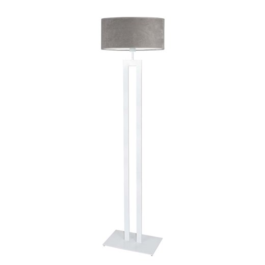 Biała lampa podłogowa LED z abażurem  KALIFORNIA VELUR ze sklepu Lysne w kategorii Lampy podłogowe - zdjęcie 181818184