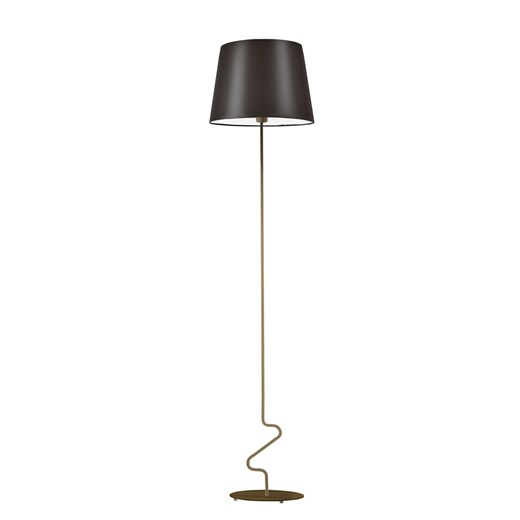 Brązowa lampa stojąca do salonu SURAT ze sklepu Lysne w kategorii Lampy podłogowe - zdjęcie 181818414
