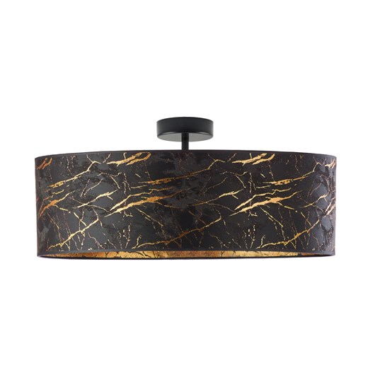 Lampa sufitowa z abażurem imitującym marmur WENECJA MARMUR fi - 60 cm - kolor czarny ze sklepu Lysne w kategorii Lampy sufitowe - zdjęcie 181818582