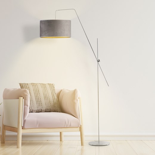 Skandynawska lampa podłogowa z regulowanym ramieniem BILBAO VELUR ze sklepu Lysne w kategorii Lampy podłogowe - zdjęcie 181818912