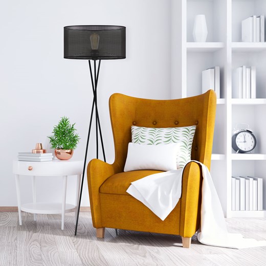 Trójnożna lampa podłogowa z designerskim kloszem PARYŻ AŻUR ze sklepu Lysne w kategorii Lampy podłogowe - zdjęcie 181819004