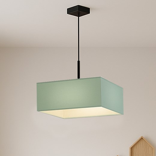 Miętowa lampa wisząca do salonu LED BOGOTA - kolor miętowy ze sklepu Lysne w kategorii Lampy wiszące - zdjęcie 181819472