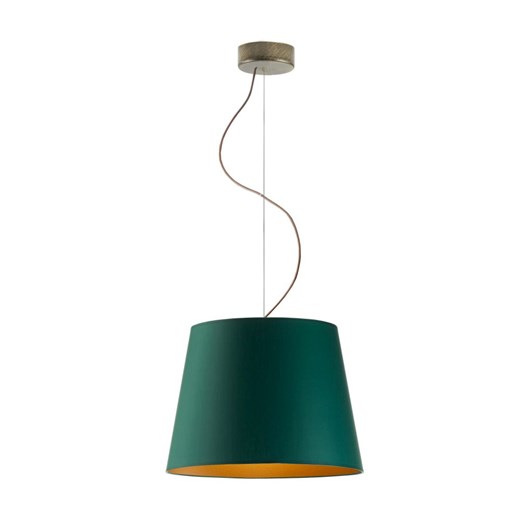 Nowoczesna lampa wisząca do salonu TUNIS GOLD z zielonobutelkowym abażurem ze sklepu Lysne w kategorii Lampy wiszące - zdjęcie 181820742