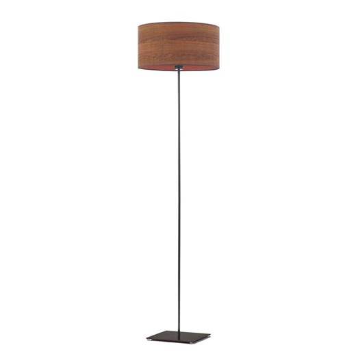 Nowoczesna lampa stojąca do salonu SOFIA ECO z fornirowym abażurem w kolorze kasztanowym ze sklepu Lysne w kategorii Lampy podłogowe - zdjęcie 181822050