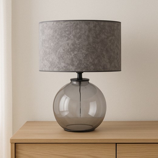 Szklana lampka nocna do sypialni LUTON ze sklepu Lysne w kategorii Lampy stołowe - zdjęcie 181822421