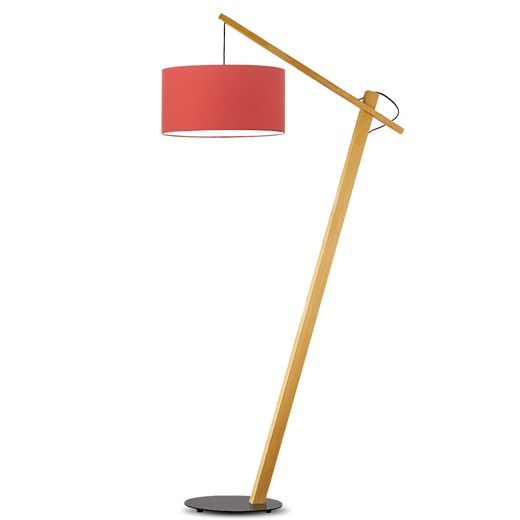 Sosnowa lampa drewniana do salonu na jednej nodze TORINO z abażurem ze sklepu Lysne w kategorii Lampy podłogowe - zdjęcie 181822801
