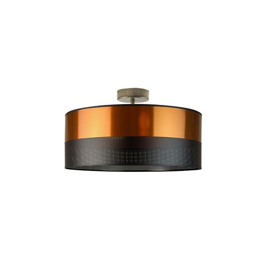 Lampa sufitowa WENECJA GLAM fi - 40 cm - kolor miedziany z czarnym ażurem ze sklepu Lysne w kategorii Lampy sufitowe - zdjęcie 181822931
