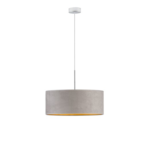 Lampa wisząca do salonu SINTRA VELUR fi - 50 cm kolor szary ze złotym wnętrzem ze sklepu Lysne w kategorii Lampy wiszące - zdjęcie 181823250