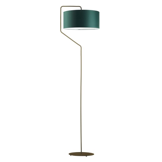 Elegancka lampa podłogowa do salonu TESALLIA z abażurem w kolorze zieleni butelkowej ze sklepu Lysne w kategorii Lampy podłogowe - zdjęcie 181823464