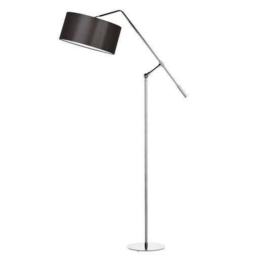 Regulowana lampa stojąca do sypialni LIBERIA w stylu klasycznym z brązowym abażurem 40 cm ze sklepu Lysne w kategorii Lampy podłogowe - zdjęcie 181823631