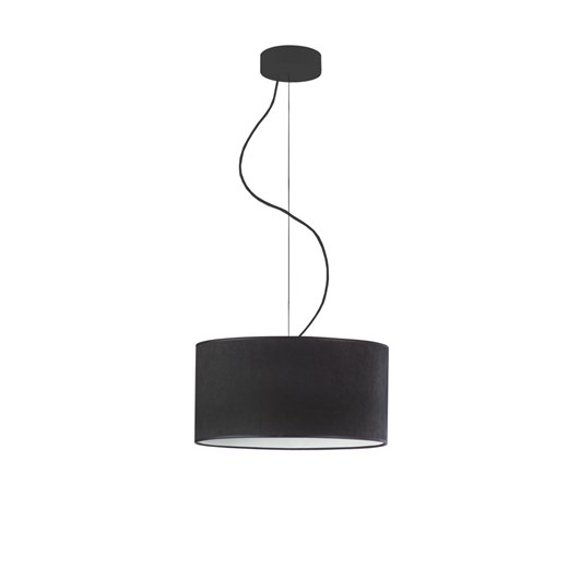 Czarna lampa wisząca na regulowanym przewodzie HAJFA VELUR fi - 30 cm ze sklepu Lysne w kategorii Lampy wiszące - zdjęcie 181824510