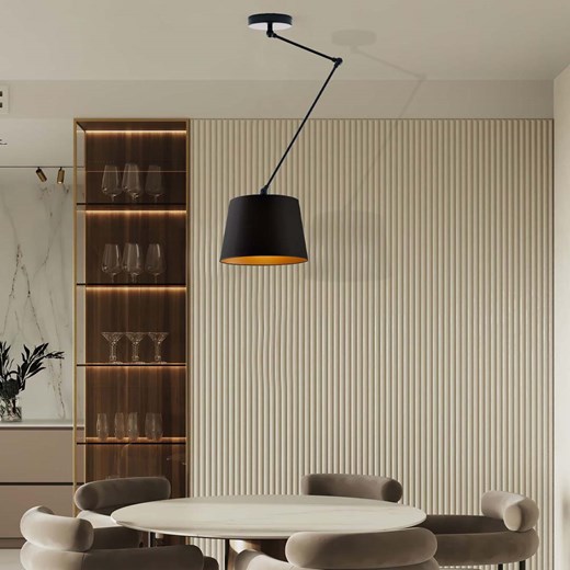 Lampa sufitowa na wysięgniku ruchomym JUMA GOLD ze sklepu Lysne w kategorii Lampy sufitowe - zdjęcie 181824743