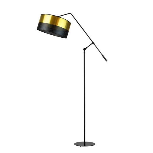 Nowoczesna lampa stojąca z regulowanym ramieniem LIBERIA GLAM czarno-złota ze sklepu Lysne w kategorii Lampy podłogowe - zdjęcie 181824861
