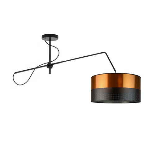 Czarno-miedziana lampa sufitowa z regulowanym ramieniem góra-dół i prawo-lewo RIO GLAM ze sklepu Lysne w kategorii Lampy sufitowe - zdjęcie 181825194