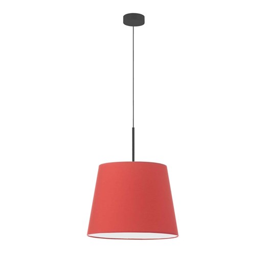 Czarny żyrandol LED z czerwonym abażurem do salonu SARI - kolor czerwony ze sklepu Lysne w kategorii Lampy dziecięce - zdjęcie 181825593