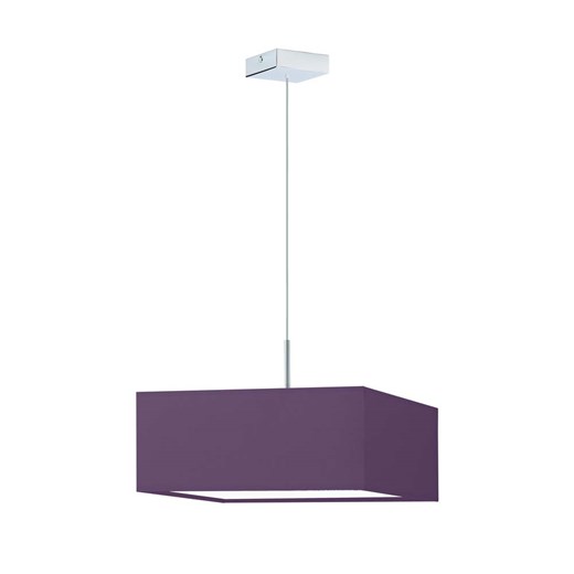 Fioletowa lampa wisząca nad stół z kwadratowym kloszem 40x40 cm BOGOTA - kolor fioletowy ze sklepu Lysne w kategorii Lampy wiszące - zdjęcie 181825934
