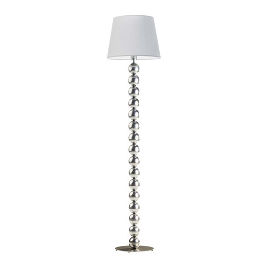 Srebrna lampa stojąca do salonu z abażurem BANGKOK ze sklepu Lysne w kategorii Lampy podłogowe - zdjęcie 181826234