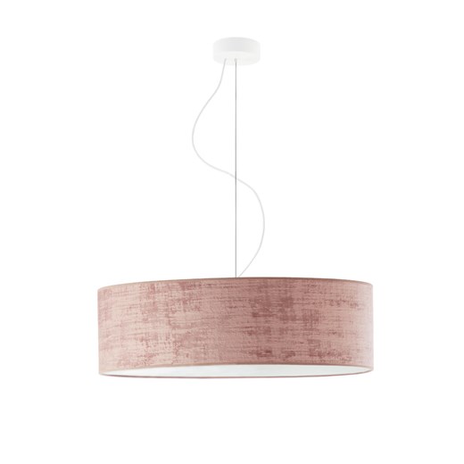 Welurowa lampa wisząca do jadalni HAJFA VELUR fi - 60 cm kolor różowy ze sklepu Lysne w kategorii Lampy wiszące - zdjęcie 181826551