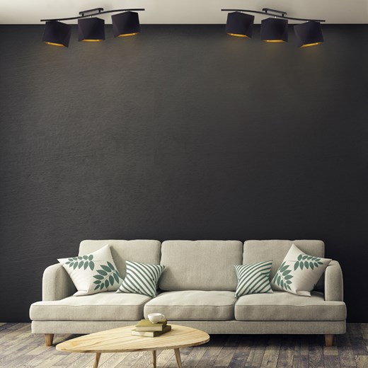 Lampa przysufitowa do salonu FARGO GOLD ze sklepu Lysne w kategorii Lampy sufitowe - zdjęcie 181827223