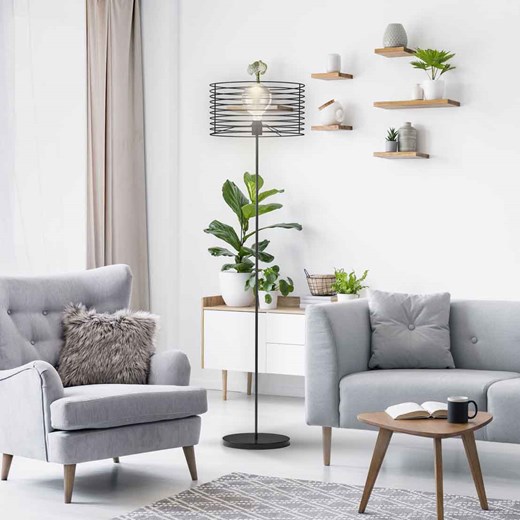 Lampa podłogowa czarna industrialna FORNOSA LOFT ze sklepu Lysne w kategorii Lampy podłogowe - zdjęcie 181830553