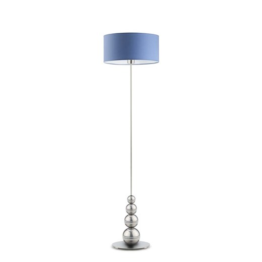 Srebrna lampa stojąca do pokoju dziecka ROMA z niebieskim abażurem ze sklepu Lysne w kategorii Lampy dziecięce - zdjęcie 181830702