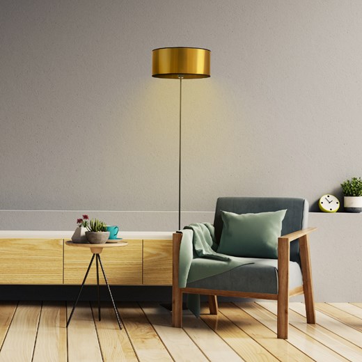 Czarno złota lampa stojąca MEKSYK MIRROR w stylu loft ze sklepu Lysne w kategorii Lampy podłogowe - zdjęcie 181831364