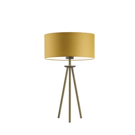 Designerska lampka nocna do sypialni ALTA z musztardowym abażurem ze sklepu Lysne w kategorii Lampy stołowe - zdjęcie 181832100