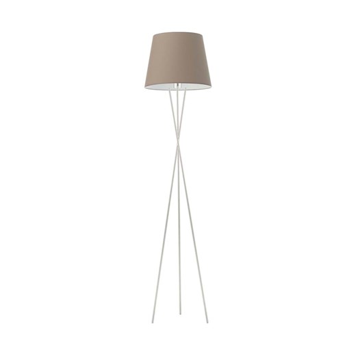 Biała lampa stojąca do salonu TOKIO z beżowym kloszem ze sklepu Lysne w kategorii Lampy podłogowe - zdjęcie 181833861