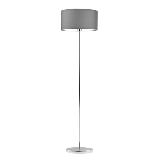 Skandynawska lampa stojąca na chromowanej nóżce WERONA z szarym abażurem ze sklepu Lysne w kategorii Lampy podłogowe - zdjęcie 181833873